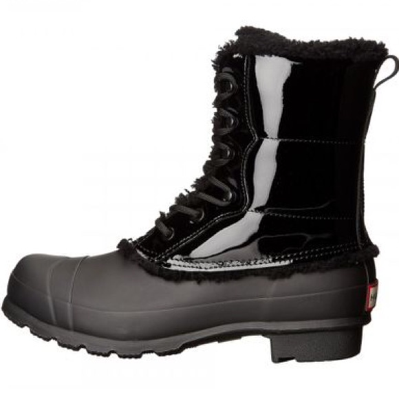 Hunter Shoes - Hunter original patent leather lace up boots-8